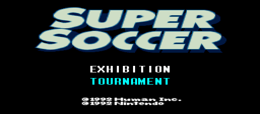 Super Soccer (Nintendo Super System) Title Screen